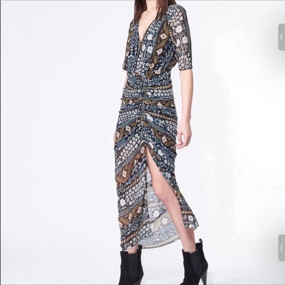 VERONICA BEARD Perla Dress in Army Combo Sz S/4 - Picture 2 of 5